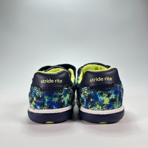 Stride Rite Thompson Blue Green Hook & Loop Strap Sneaker Shoes Kids Size 8M - Picture 5 of 8